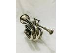 Nautical Nickle Brass Trumpet For Students Pocket Musical Trumpet Bugle Horn
