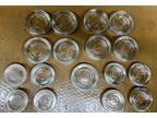 Vintage Clear Glass Furniture Coasters 17pcs. Two Sizes