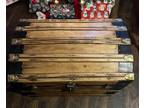 Antique STEAMER TRUNK humpback antique victorian dome top Refinished