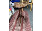 Vintage Victorian Mahogany Leather Clover Top Side Table