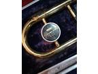 KING Cleveland 605 Brass Trombone Black Hard Case With Mouthpiece See Photos