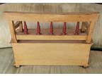 Miniature Wood Blanket Chest Bench Seat Hand Painted Pennsylvania Dutch Style7
