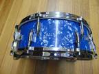 Vintage Edgware B&H Boosey Hawkes Snare Drum 14 x 5 Blue Marine Pearl, England