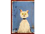 Cat Painting Poster "My Wet Dirty Cat" on Loose Canvas..12" X 16"..By: Jordo #1