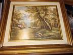 vintage oil painting framed