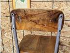 HEYWOOD WAKEFIELD Vtg Mid Century Wood Metal School Chair