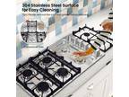 36 Inches Gas Cooktop NG/LP Convertible Gas Range Top with 6 Sealed Burners