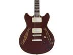 D'Angelico Excel Mini DC Tour Semi-hollowbody Electric Guitar - Solid Wine