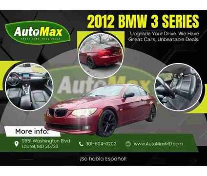 2012 BMW 3 Series for sale is a Red 2012 BMW 3-Series Car for Sale in Laurel MD