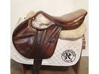 18" Butet Premium Monoflap Saddle - Full Calfskin - Wool Flocked - 2002 - P Seat
