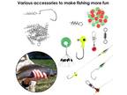 188pcs Fishing Accessories Kit set with Tackle Box Pliers Jig Hooks Swivels
