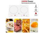 ouble Induction Cooktop, Portable Electric Stove with 2 Burners, 120V, 1800W
