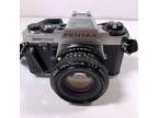 Pentax SuperProgram 35mm Film Camera w/ 55mm 1:1.7 Lens & Leather Case Near MINT