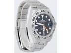 2022 UNPOLISHED Rolex Explorer II Black Orange Steel Date 226570 42mm Watch B+P