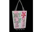 DANCE TO THE SONG OF LIFE hand painted doorknob hanger wall art canvas board EUC