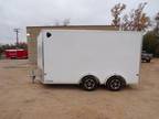 7.5 x 16 16' Enclosed Cargo ATV UTV Racing Show Bike Hauling Storage Trailer LA