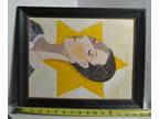 Star is Born Picasso Style Cubism Acrylic Original Art by Leean Swanson Framed