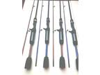 Zebco Rod Special. 4 Rods 5’ UL Casting 2 pc 2-RED / 2-BLUE