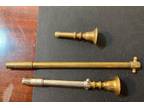 Antique Cornet Shanks and mouthpieces 19th Century