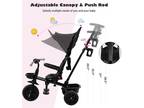 4-in-1 Toddler Tricycle Reversible Baby Trike W/ Adjustable Canopy