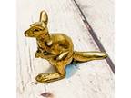 Vtg Mid-Century Modern Solid Brass Donkey Kangaroo Joey Duck Figure Statue Lot