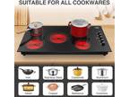 Electric Radiant Cooktop 36 inch Built-in 5 Burner Electric Stove Top 220V 8000W