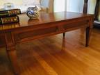 Vintage Wood Low Profile Extra Long Coffee Table