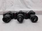 Lot of 3 Nikon D90 12.3 MP Digital SLR Camera - Black (TEX828, 27, 26)