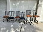Wrought iron chairs & swivel barstools