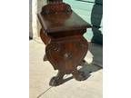 Antique Italian Hand-Carved Wood Hallway Chair