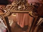 Antique Hand-Carved Wood Mirror 1800s? Fine High-End Wall Decor