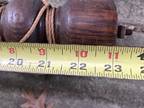 4 vintage Antique wooden table legs with wheels 1889’s Oak 24”