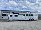 2024 SMC Laramie 4 Horse Side Load Gooseneck Trailer with 1 4 horses