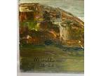 Vintage 1966 Original Oil Painting Seascape Rocky Shoreline Signed M Williams 24