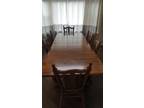 100% Solid Oak dining table and chairs
