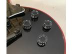 LP Electric Guitar Red Binding and Inlays EMG HHH Pickups Black Hardwares