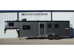 2024 Bison 3 Horse Gooseneck Trailer with 8' Living Quarters 3 horses