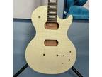 Unfinished Electric Guitar Solid Mahogany Body One Piece Body&Neck HH Pickups