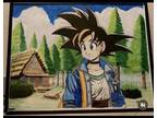 Original watercolor painting framed! 11x14 Goku’s Daughter OC