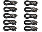 10 PACK 6 ft foot STEREO TRS 1/4 TO 1/4 MALE 6.3MM PA CORD PRO AUDIO PATCH CABLE