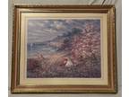 Home Interior Picture “Kids At The Beach” Pink/Gold Frame 27.5”×23.5”