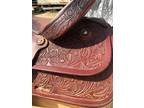 Beautiful tooled 16 circle Y saddle