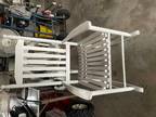 White Wood Frame Rocking Chair(S) with Slat Seat