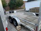 16' aluminum dual axle utility trailer