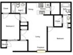 Gentrys Walk Apartments - D - 920 SQ FT 2x2