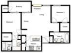 Gentrys Walk Apartments - E - 965 SQ FT 2x2