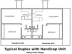 Valley Vista Village - Typical Duplex with Handicap Unit