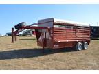 2022 W-W Trailer 6x16 Gooseneck Stock Trailer