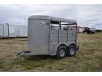 2024 W-W Trailer ALL AROUND 5x10X6'2" STOCK TRAILER 4' SOLID SIDES