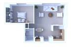 Oglesby Towers Apartments - 1 Bedroom Floor Plan A2